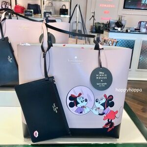【kate spade】minnie mouse large revesible tote/NWT!!
